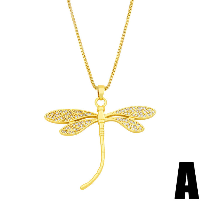 Wholesale alloy new dragonfly necklace JDC-NE-AS395 NECKLACE 翱昇 A Wholesale Jewelry JoyasDeChina Joyas De China
