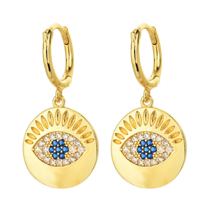 Wholesale alloy new eye earrings JDC-ES-YinS008 NECKLACE 赢视 gold Wholesale Jewelry JoyasDeChina Joyas De China