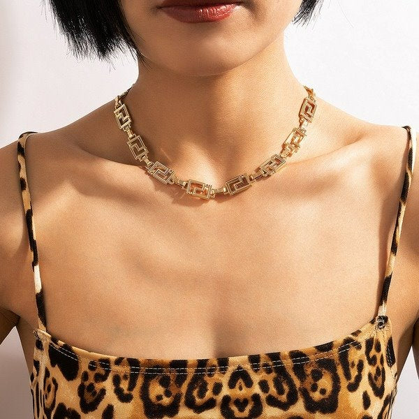 Wholesale alloy new labyrinth single layer necklace JDC-NE-C227 NECKLACE 咏歌 Wholesale Jewelry JoyasDeChina Joyas De China