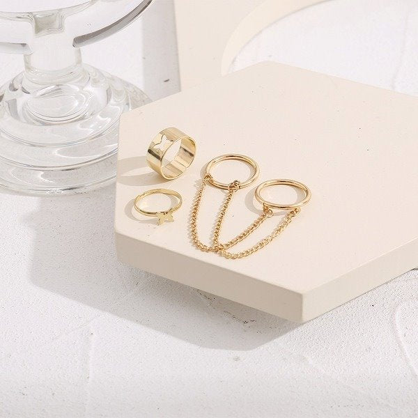 Wholesale alloy new personality chain ring JDC-RS-F606 Rings 韩之尚 Wholesale Jewelry JoyasDeChina Joyas De China