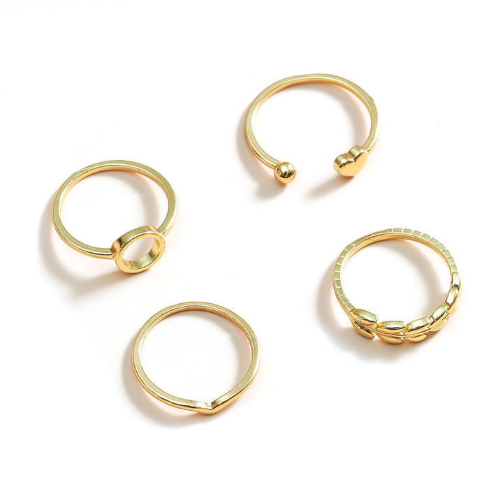 Wholesale alloy new product ring set JDC-RS-A100 Rings 妙雅 gold Wholesale Jewelry JoyasDeChina Joyas De China