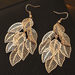 Bulk Jewelry Wholesale alloy Nine Leaves hollow Earrings JDC-ES-wy048 Wholesale factory from China YIWU China