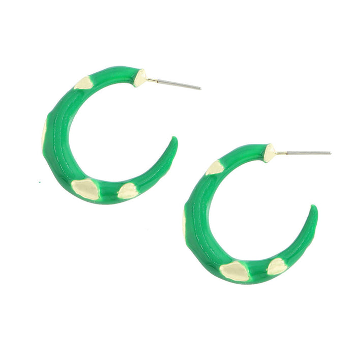 Wholesale alloy oil dripping Big Circle Earrings JDC-ES-V124 Earrings JoyasDeChina green Wholesale Jewelry JoyasDeChina Joyas De China