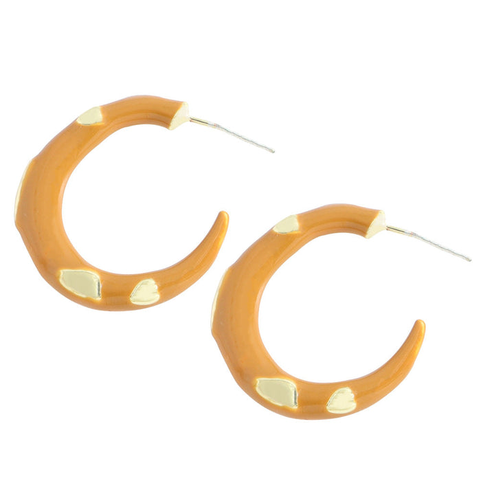 Wholesale alloy oil dripping Big Circle Earrings JDC-ES-V124 Earrings JoyasDeChina yellow Wholesale Jewelry JoyasDeChina Joyas De China