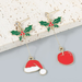 Wholesale alloy oil dripping Christmas hat Apple Earrings JDC-ES-JL567 Earrings JoyasDeChina Wholesale Jewelry JoyasDeChina Joyas De China