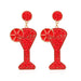 Wholesale alloy oil dripping wine cup Earrings JDC-ES-MY141 Earrings JoyasDeChina red Wholesale Jewelry JoyasDeChina Joyas De China