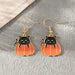 Wholesale alloy oil drop pumpkin Black Cat Earrings JDC-ES-E248 Earrings JoyasDeChina EZ3786heimao Wholesale Jewelry JoyasDeChina Joyas De China