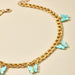 Wholesale alloy opal butterfly single layer necklace JDC-NE-C196 NECKLACE 咏歌 Wholesale Jewelry JoyasDeChina Joyas De China