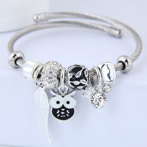Bulk Jewelry Wholesale alloy owl angel wing Bracelet JDC-BT-XINY018 Wholesale factory from China YIWU China