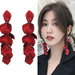 Bulk Jewelry Wholesale alloy paint multi-layer tassel petal earrings JDC-ES-wy006 Wholesale factory from China YIWU China