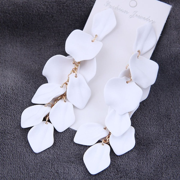Bulk Jewelry Wholesale alloy paint multi-layer tassel petal earrings JDC-ES-wy070 Wholesale factory from China YIWU China