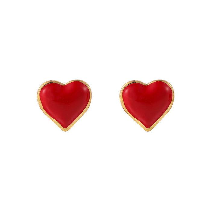 Wholesale alloy Peach Heart Earrings JDC-ES-MS175 Earrings JoyasDeChina Wholesale Jewelry JoyasDeChina Joyas De China