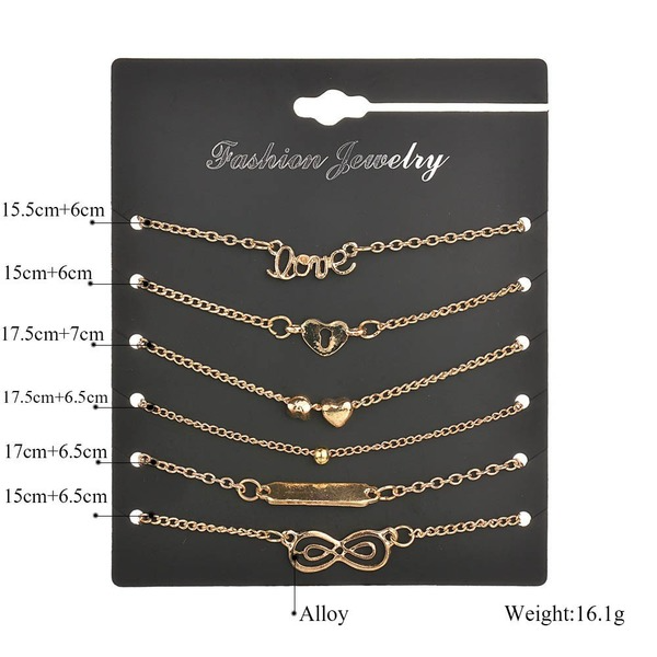 Bulk Jewelry Wholesale alloy peach heart LOVE eight-word bracelet JDC-BT-bq061 Wholesale factory from China YIWU China