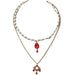 Wholesale alloy pearl and diamond double necklace JDC-NE-C210 NECKLACE 咏歌 Wholesale Jewelry JoyasDeChina Joyas De China