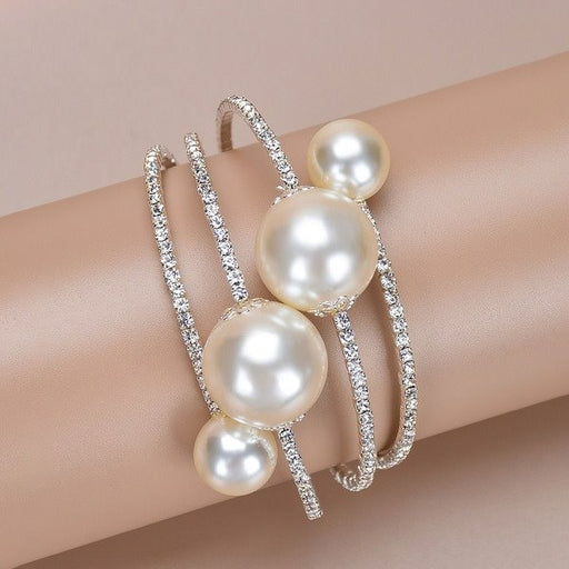 Wholesale alloy pearl bracelet JDC-BT-Bis011 Bracelet 碧莎 Wholesale Jewelry JoyasDeChina Joyas De China