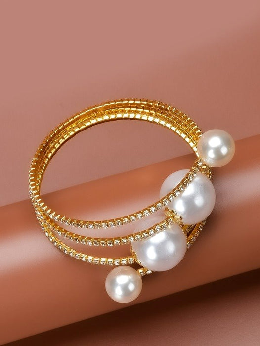 Wholesale alloy pearl bracelet JDC-BT-Bis011 Bracelet 碧莎 Wholesale Jewelry JoyasDeChina Joyas De China
