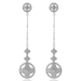 Bulk Jewelry Wholesale alloy pearl circle tassel earrings JDC-ES-wy050 Wholesale factory from China YIWU China