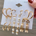Wholesale Alloy Pearl Crystal Earrings Set JDC-ES-F609 Earrings 韩之尚 B03-01-37 alloy Wholesale Jewelry JoyasDeChina Joyas De China