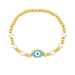 Wholesale alloy pearl demon eye bracelet JDC-BT-AS101 Bracelet 翱昇 light blue Wholesale Jewelry JoyasDeChina Joyas De China