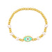 Wholesale alloy pearl demon eye bracelet JDC-BT-AS101 Bracelet 翱昇 light green Wholesale Jewelry JoyasDeChina Joyas De China
