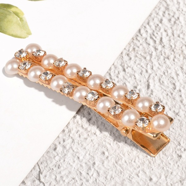 Bulk Jewelry Wholesale alloy pearl diamond duckbill hair clips JDC-HC-K031 Wholesale factory from China YIWU China