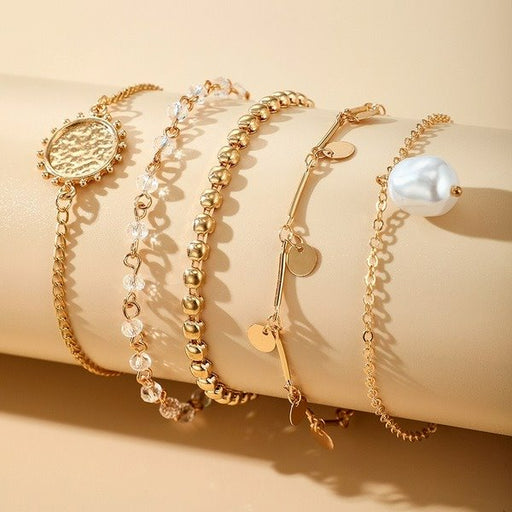 Wholesale alloy pearl disc bracelet JDC-BT-C153 Bracelet 咏歌 Wholesale Jewelry JoyasDeChina Joyas De China