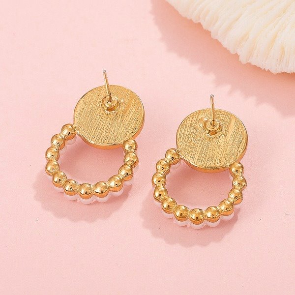 Wholesale alloy pearl earrings JDC-ES-A096 Earrings 妙雅 Wholesale Jewelry JoyasDeChina Joyas De China