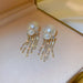 Wholesale alloy Pearl Gold Earrings JDC-ES-BY-079 Earrings 宝钰 Wholesale Jewelry JoyasDeChina Joyas De China