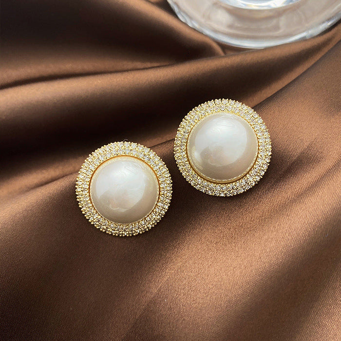 Wholesale alloy Pearl Gold Earrings JDC-ES-BY-093 Earrings 宝钰 1 Wholesale Jewelry JoyasDeChina Joyas De China