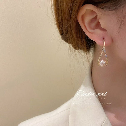 Wholesale alloy Pearl Gold Earrings JDC-ES-BY-117 Earrings 宝钰 Wholesale Jewelry JoyasDeChina Joyas De China