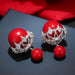 Wholesale alloy pearl zircon Earrings JDC-ES-wy005 Earrings JoyasDeChina Red wl017042109 Wholesale Jewelry JoyasDeChina Joyas De China