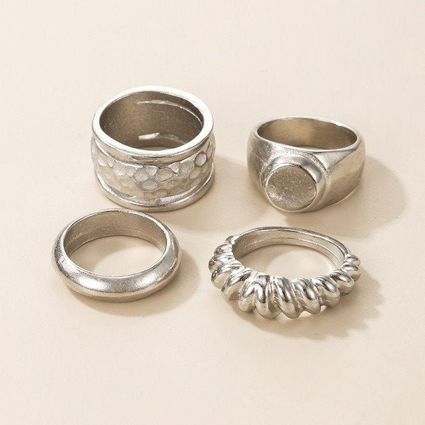 Wholesale alloy personality 4-piece trend ring JDC-RS-C360 Rings 咏歌 Wholesale Jewelry JoyasDeChina Joyas De China