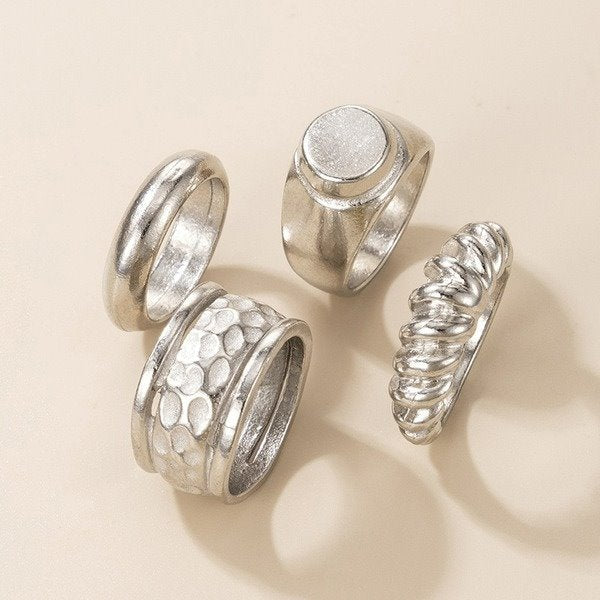 Wholesale alloy personality 4-piece trend ring JDC-RS-C360 Rings 咏歌 Wholesale Jewelry JoyasDeChina Joyas De China