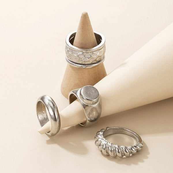 Wholesale alloy personality 4-piece trend ring JDC-RS-C360 Rings 咏歌 Wholesale Jewelry JoyasDeChina Joyas De China