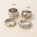 Wholesale alloy personality 4-piece trend ring JDC-RS-C360 Rings 咏歌 Wholesale Jewelry JoyasDeChina Joyas De China