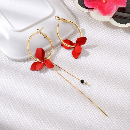 Bulk Jewelry Wholesale alloy petal asymmetric Earrings JDC-ES-MH010 Wholesale factory from China YIWU China