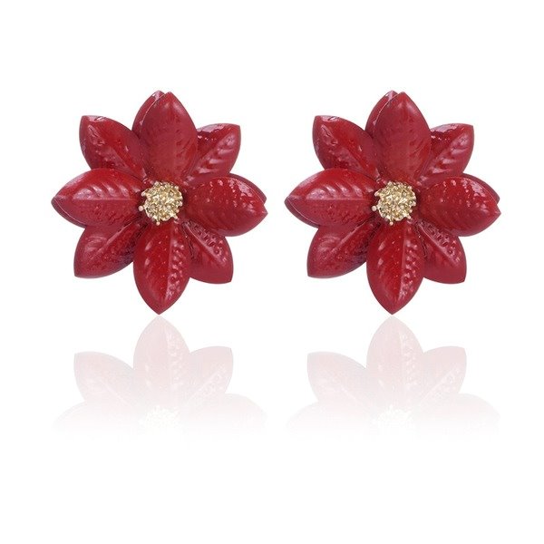 Wholesale alloy petal color earrings JDC-ES-C428 Earrings 咏歌 Wholesale Jewelry JoyasDeChina Joyas De China