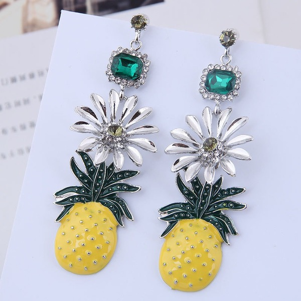 Bulk Jewelry Wholesale alloy pineapple earrings JDC-ES-wy023 Wholesale factory from China YIWU China