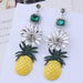 Wholesale alloy pineapple earrings JDC-ES-wy023 Earrings JoyasDeChina argent Wholesale Jewelry JoyasDeChina Joyas De China
