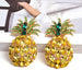 Wholesale alloy pineapple rhinestone earrings JDC-ES-SK003 Earrings JoyasDeChina Yellow Wholesale Jewelry JoyasDeChina Joyas De China