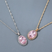 Bulk Jewelry Wholesale alloy Pink Crystal Necklace JDC-NE-A350 Wholesale factory from China YIWU China
