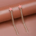 Wholesale alloy pink star earrings JDC-ES-Bis016 Earrings 碧莎 Wholesale Jewelry JoyasDeChina Joyas De China