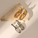 Wholesale alloy plain double geometric earrings JDC-ES-JD323 Earrings 杰鼎 Wholesale Jewelry JoyasDeChina Joyas De China