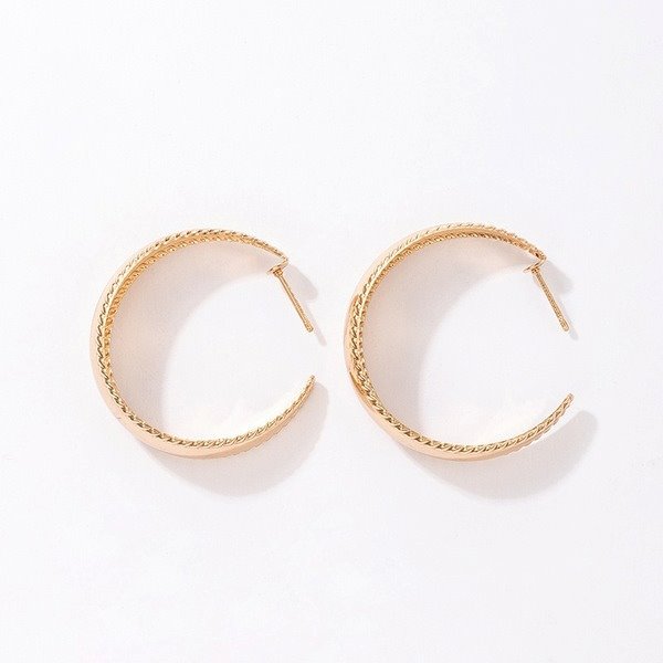 Wholesale alloy plain hoop earrings JDC-ES-C450 Earrings 咏歌 Wholesale Jewelry JoyasDeChina Joyas De China