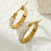 Wholesale alloy plain ring big Earrings JDC-ES-MiMeng018 Earrings 米萌 Gold Wholesale Jewelry JoyasDeChina Joyas De China