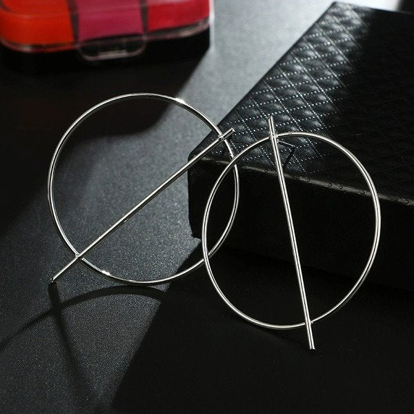 Wholesale alloy plain ring metal ear studs JDC-ES-C441 Earrings 咏歌 Wholesale Jewelry JoyasDeChina Joyas De China