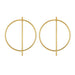 Wholesale alloy plain ring metal ear studs JDC-ES-C441 Earrings 咏歌 6630 gold Wholesale Jewelry JoyasDeChina Joyas De China