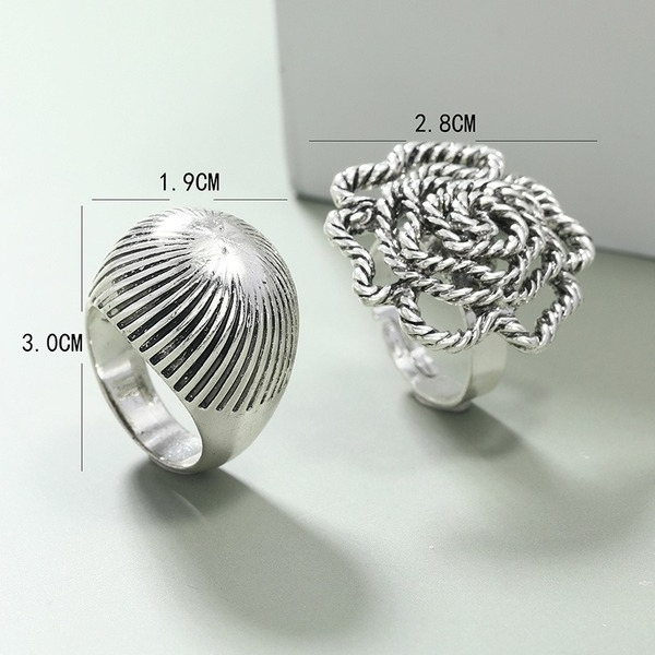 Wholesale alloy plated 2-piece ring set JDC-RS-KQ051 Rings JoyasDeChina Wholesale Jewelry JoyasDeChina Joyas De China