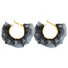 Wholesale alloy polka dot chiffon lace earrings JDC-ES-JQ223 Earrings 佳琪 balck Wholesale Jewelry JoyasDeChina Joyas De China