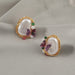 Wholesale Alloy Purple Butterfly Earrings JDC-ES-NM013 Earrings 诺铭 Wholesale Jewelry JoyasDeChina Joyas De China